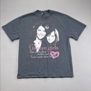 Gilmore Girls Graphic T-Shirt Large AS Colour Heavy Faded Black TV Show Tee